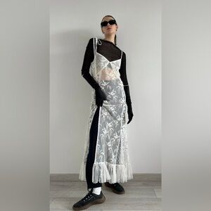 H&M (Divided) White Trimmed Lace Dress